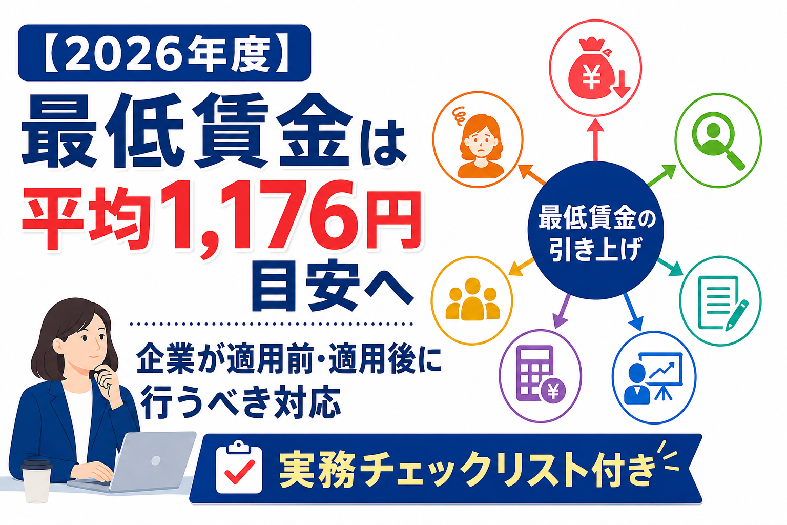 【2026年度】最低賃金は平均1,176円目安へ｜企業が適用前・適用後に行うべき対応