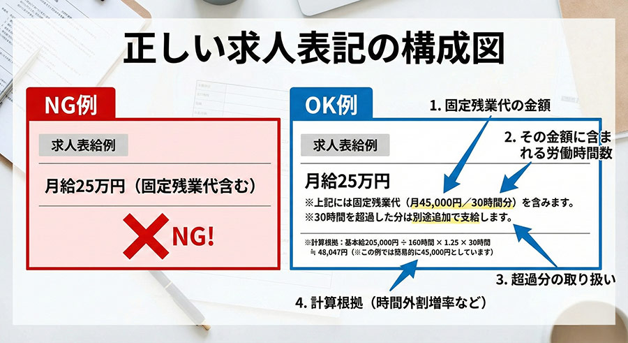 正しい求人表記の構成図