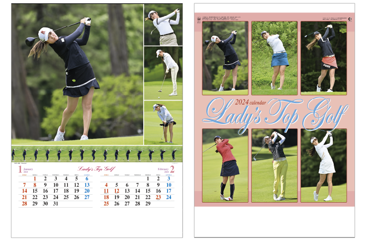 壁掛けカレンダー、レディーストップゴルフ