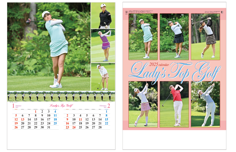 壁掛けカレンダー、レディーストップゴルフ